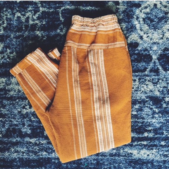 Free People Pants - Orange & White Harem Pants from Free People